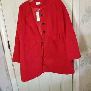 Witchery red long sleeve jacket